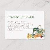 農家市場テーマブライダルシャワーカスタム エンクロージャーカード (正面)