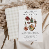 農家市場テーマブライダルシャワー 招待状