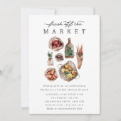農家市場テーマブライダルシャワー 招待状 (正面)