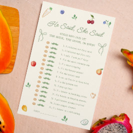 農家市場ブライダルシャワーがゲームを述べた