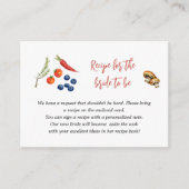 農家市場ブライダルシャワーレシピ要求 エンクロージャーカード (正面)