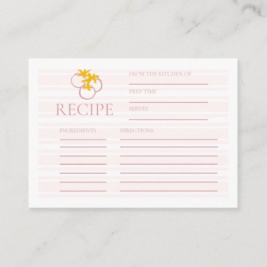 農家市場ブライダルシャワーレシピ エンクロージャーカード (正面)