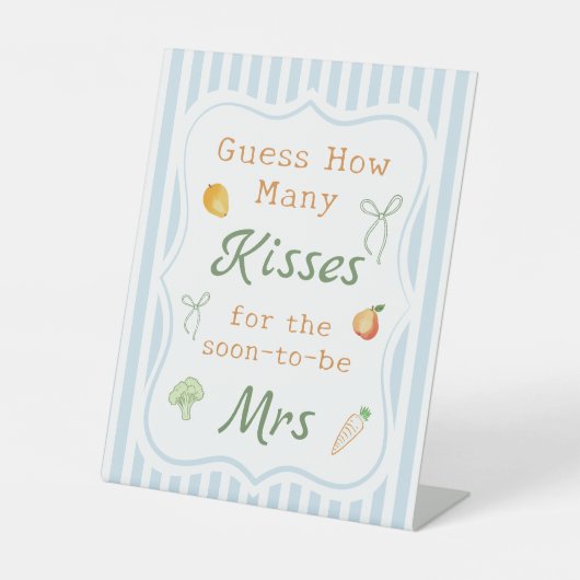 農家市場ブライダルシャワー数の推測 台座サイン (正面)