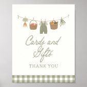 農家市場ベビーシャワーカードとギフトサイン ポスター (正面)