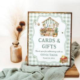 農家市場ベビーシャワーカードとギフト ポスター