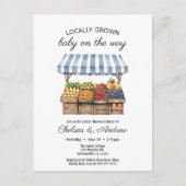 農家市場ベビーシャワー地元で栽培されたベビー ポストカード (正面)