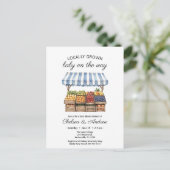 農家市場ベビーシャワー地元で栽培されたベビー ポストカード (スタンド正面)