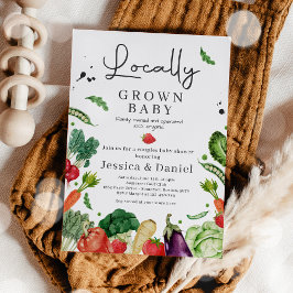 農家市場ベビーシャワー地元で栽培されたベビー 招待状