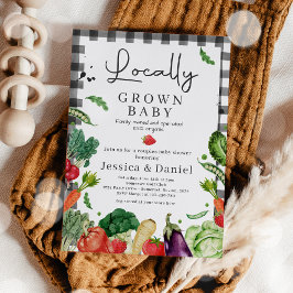 農家市場ベビーシャワー地元で栽培されたベビー 招待状
