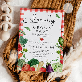 農家市場ベビーシャワー地元で栽培されたベビー 招待状