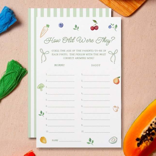 農家市場ベビーシャワー年齢ゲームを推測 (クリエイターアップロード済み)