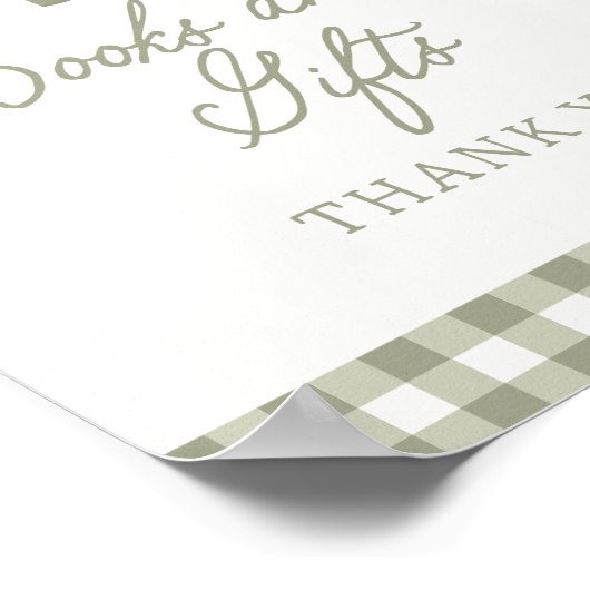 農家市場ベビーシャワー本とギフトサイン ポスター (角)