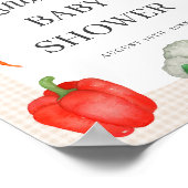 農家市場ベビーシャワー歓迎の看板ポスター ポスター (角)