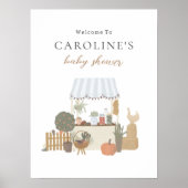 農家市場ベビーシャワー歓迎ポスター ポスター (正面)