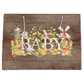 農家市場ベビーシャワー・新生児抱き枕 ラージペーパーバッグ (正面)