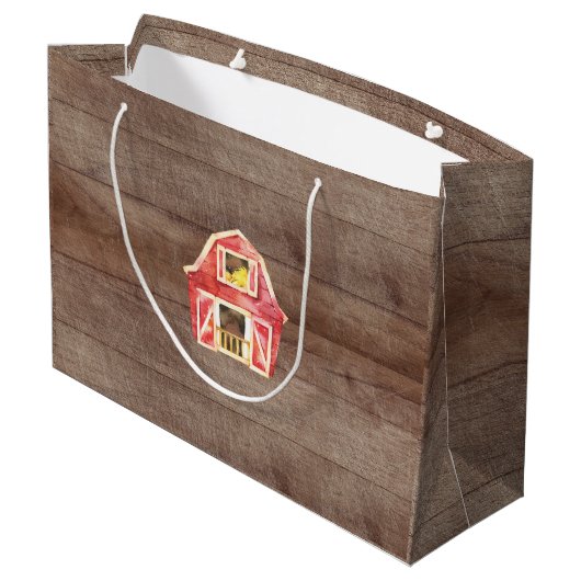 農家市場ベビーシャワー・新生児抱き枕 ラージペーパーバッグ (裏面アングル)