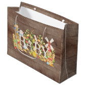 農家市場ベビーシャワー・新生児抱き枕 ラージペーパーバッグ (正面アングル)