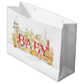 農家市場ベビーシャワー・新生児抱き枕 ラージペーパーバッグ (正面アングル)