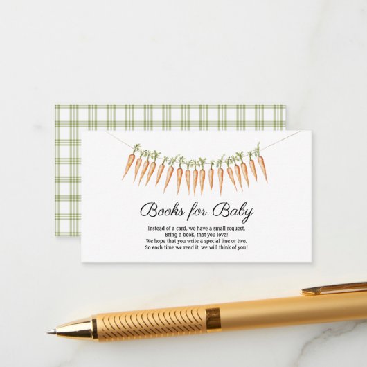 農家市場ベビー地元で育った赤ちゃんシャワー エンクロージャーカード (正面/裏面インサイチュ)