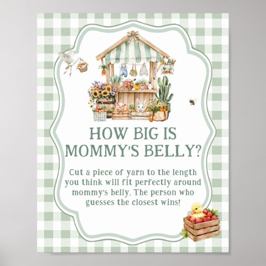 農家市場ママのおなかの大きさ ポスター (正面)