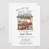 農家市場レトロ素朴ヴィンテージブライダルシャワー 招待状 (正面/裏面)