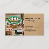 農家市場ロゴ | 食料品 名刺 (正面)