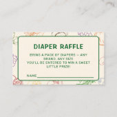 農家市場ローカルで栽培おむつラッフル エンクロージャーカード (正面)