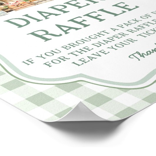 農家市場ローカルで栽培おむつラッフル ポスター (角)