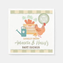 農家市場地元で栽培されたジンガム紙ナプキン スタンダードカクテルナプキン