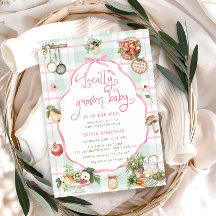 農家市場地元で育った女の子の赤ちゃんシャワー