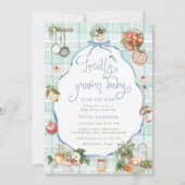 農家市場地元で育った男の子の赤ちゃんシャワー 招待状 (正面)