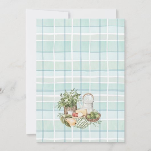 農家市場地元で育った男の子の赤ちゃんシャワー 招待状 (裏面)