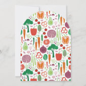 農家市場地元で育った赤ちゃんシャワーアーチ 招待状 (裏面)