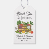 農家市場地元で育った赤ちゃんシャワーメッセージカード ギフトタグ (正面)