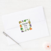 農家市場地元で育った赤ちゃんシャワー広場 スクエアシール (封筒)