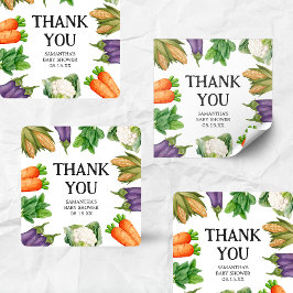 農家市場地元で育った赤ちゃんシャワー広場 スクエアシール