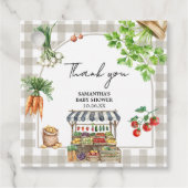 農家市場地元で育った赤ちゃんシャワー広場 フェイバータグ (正面)