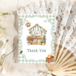 農家市場地元で育ったBohoベビーシャワー サンキューカード