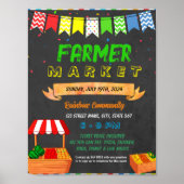 農家市場学校テンプレート ポスター (正面)