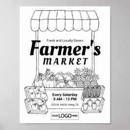 農家市場招待状農家マーケットアートコロ ポスター