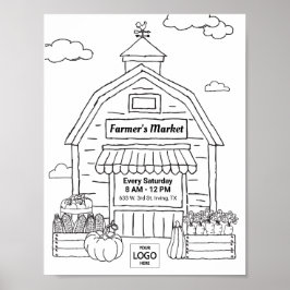 農家市場招待状農家マーケットアートコロ ポスター