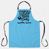 農家市場毎日オープン追加日色 エプロン (正面)