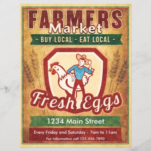 農家市場生卵 チラシ (裏面)