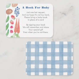 農家市場男の赤ちゃんシャワーブックリクエスト エンクロージャーカード