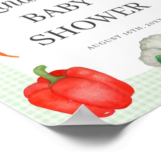 農家市場緑の赤ちゃんシャワー歓迎ポスター ポスター (角)