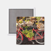 農家市場自転車 マグネット (正面/裏面)