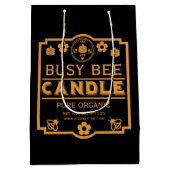 農家市場蜂蜜蠟燭 ミディアムペーパーバッグ (裏面)