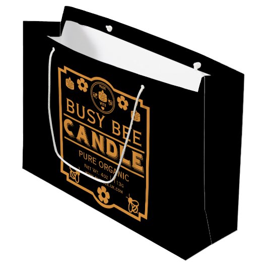 農家市場蜂蜜蠟燭 ラージペーパーバッグ (正面アングル)
