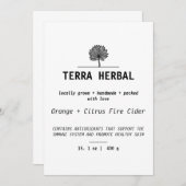 農家市場製品ラベルテンプレート 招待状 (正面/裏面)