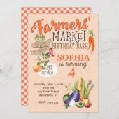 農家市場誕生日招待状 招待状 (正面/裏面)